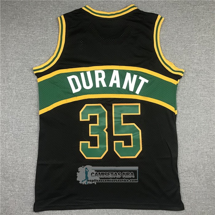 Camiseta Seattle SuperSonics Kevin Durant NO 35 Mitchell & Ness 2007-08 Negro